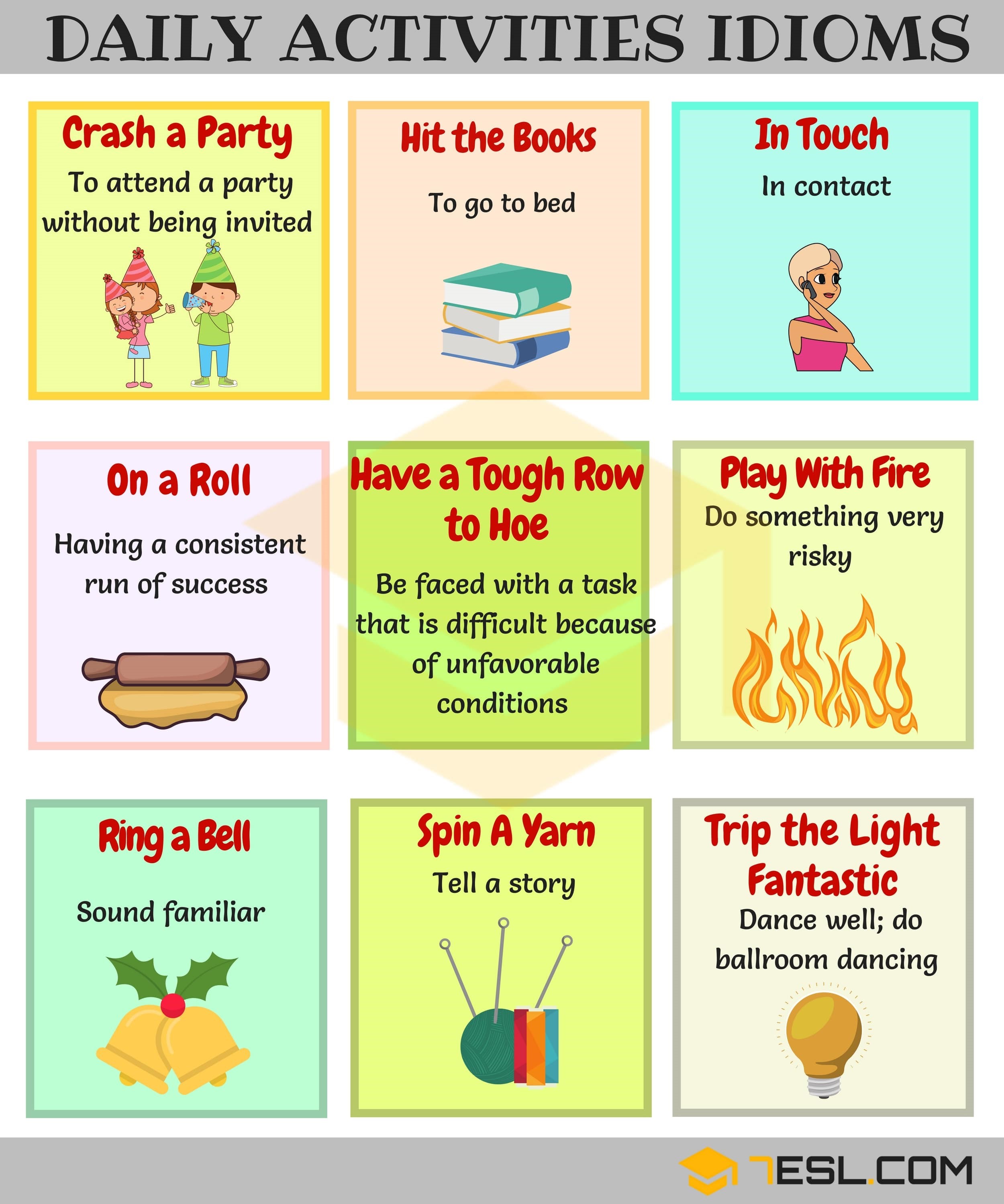 Daily Use Idioms And Phrases